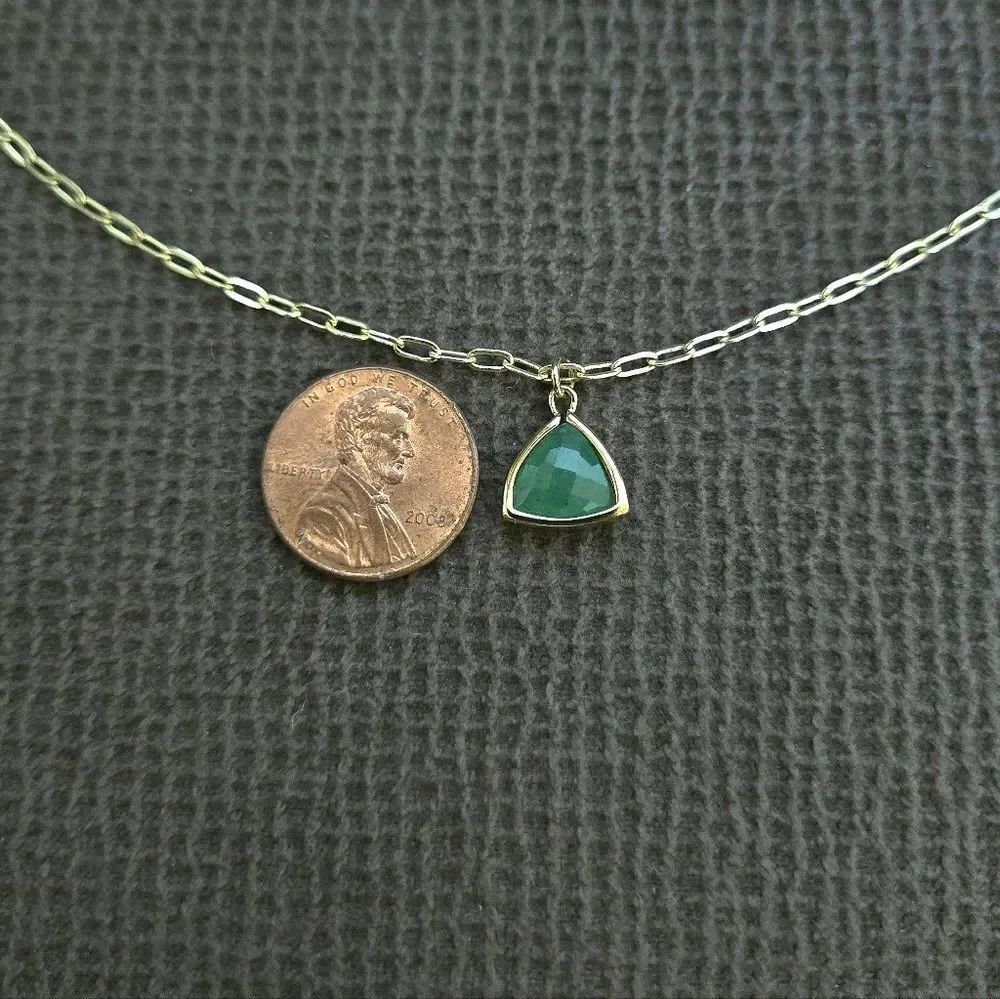 Inspired By You Triangular Green💚 Aventurine Pendant Necklace - NWOT - Picture 6 of 13